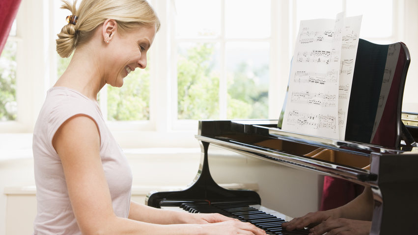 Woman playing piano